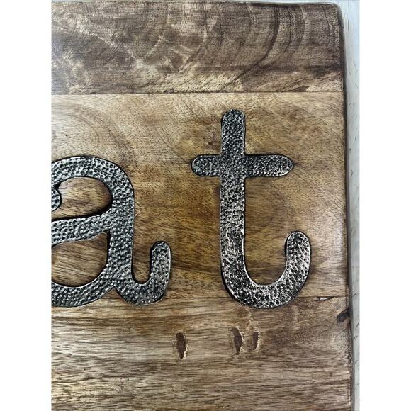 Mud Pie Cutting‎ Board Cheese Appetizer Charcuterie With Word EAT - Picture 7 of 11